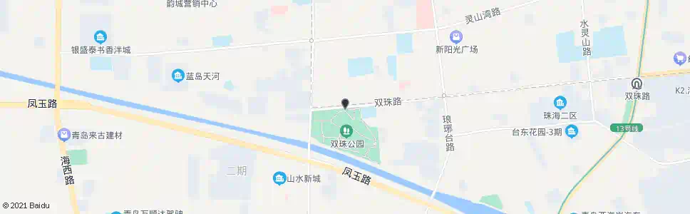 青岛双珠公园_公交站地图_青岛公交_妙搜公交查询2025