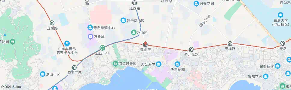 青岛浮山所(香港中路)_公交站地图_青岛公交_妙搜公交查询2025