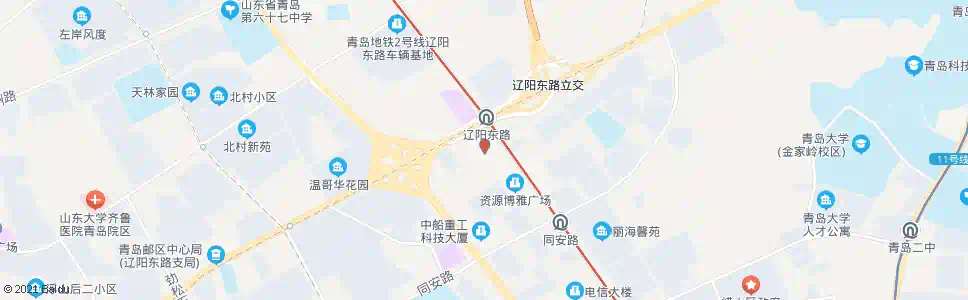 青岛开城路东_公交站地图_青岛公交_妙搜公交查询2025