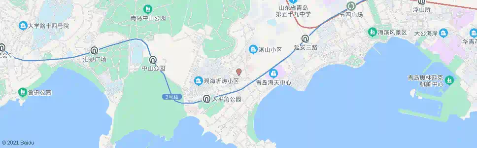 青岛湛山(莲岛路)_公交站地图_青岛公交_妙搜公交查询2025