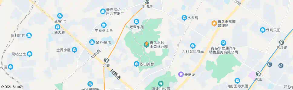 青岛北岭山森林公园_公交站地图_青岛公交_妙搜公交查询2025