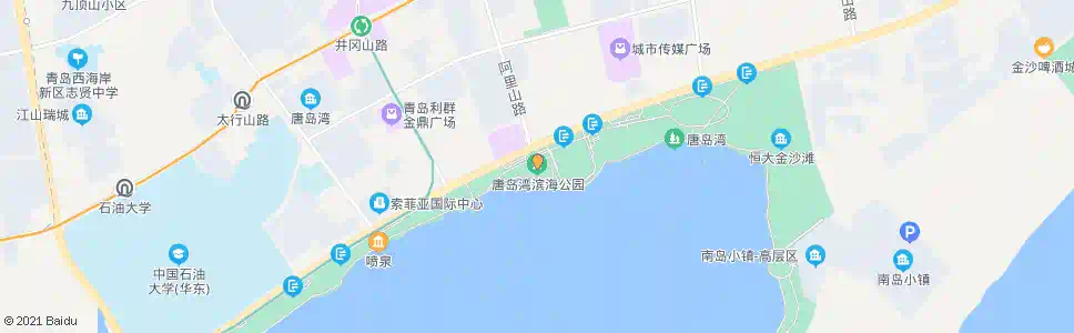 青岛唐岛湾滨海公园_公交站地图_青岛公交_妙搜公交查询2025