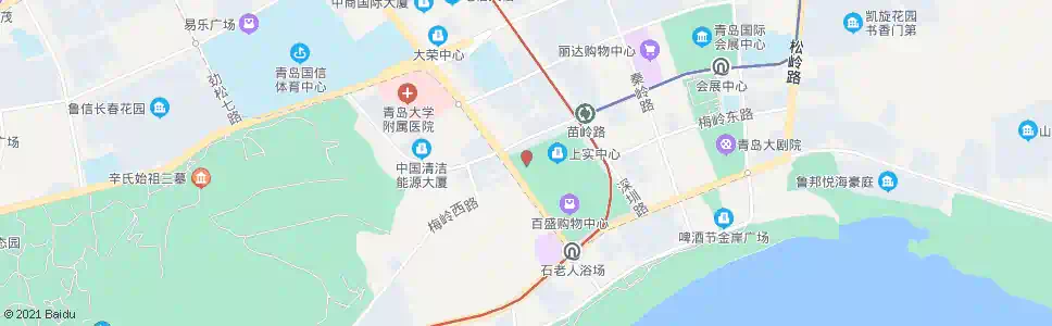 青岛上海浦发银行_公交站地图_青岛公交_妙搜公交查询2025
