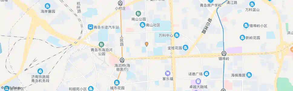 青岛鞍山二路(南宁路)_公交站地图_青岛公交_妙搜公交查询2025
