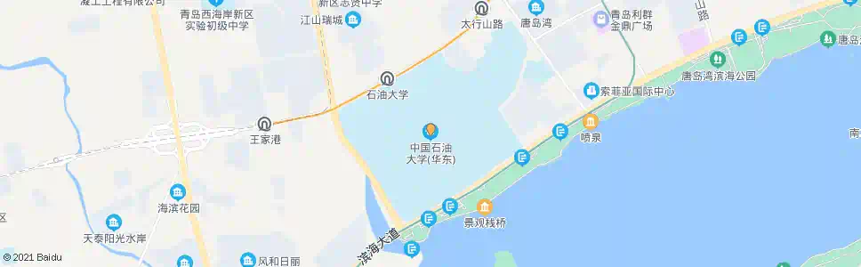 青岛石油大学(漓江西路)_公交站地图_青岛公交_妙搜公交查询2025