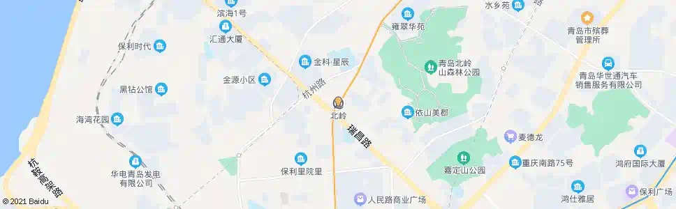 青岛西城北岭_公交站地图_青岛公交_妙搜公交查询2025