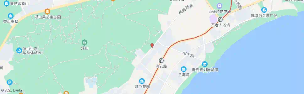 青岛梅岭西路海安路_公交站地图_青岛公交_妙搜公交查询2025