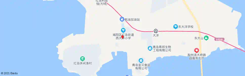 青岛西大洋西_公交站地图_青岛公交_妙搜公交查询2025