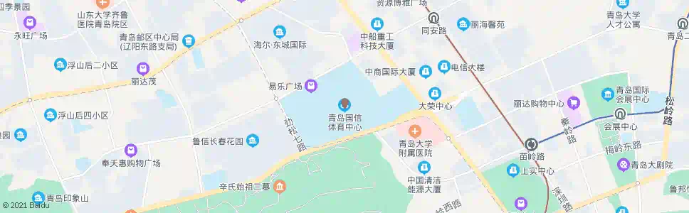 青岛国信体育场_公交站地图_青岛公交_妙搜公交查询2025