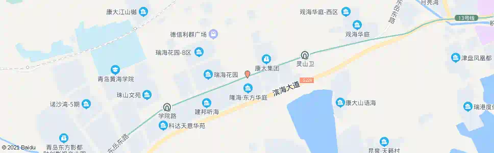 青岛东方华庭北门_公交站地图_青岛公交_妙搜公交查询2025