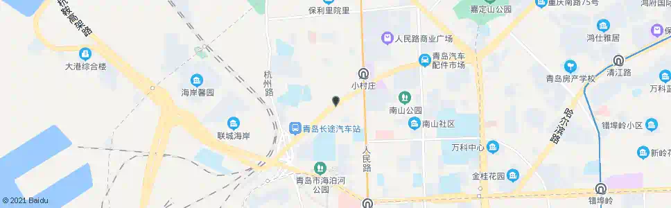 青岛小村庄西_公交站地图_青岛公交_妙搜公交查询2025