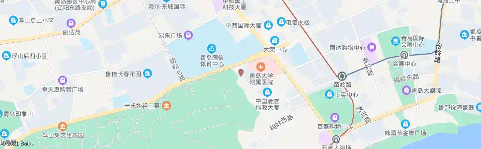 青岛浮山军苑_公交站地图_青岛公交_妙搜公交查询2025