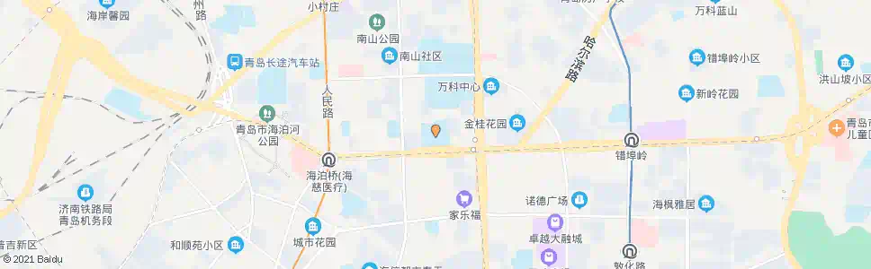 青岛鞍山二路(十六中)_公交站地图_青岛公交_妙搜公交查询2025