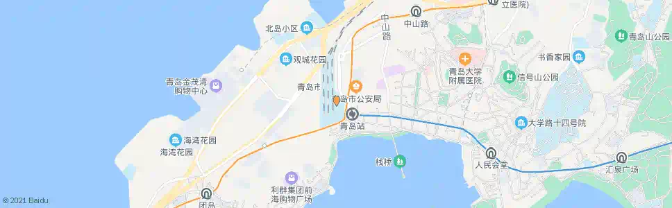 青岛东街_公交站地图_青岛公交_妙搜公交查询2025