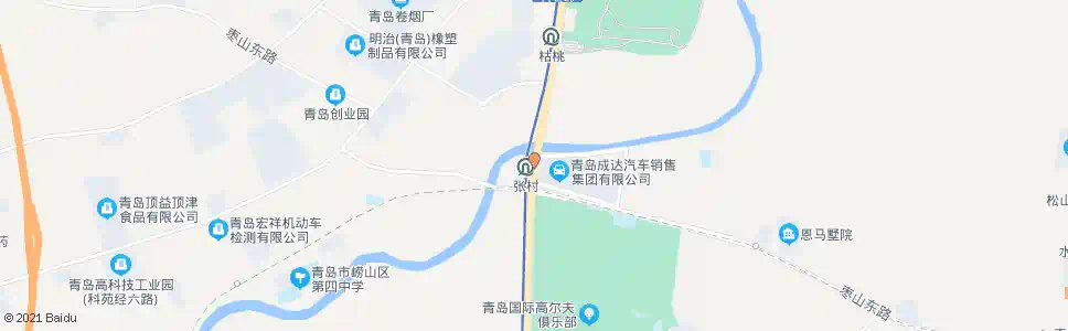 青岛张村东_公交站地图_青岛公交_妙搜公交查询2025