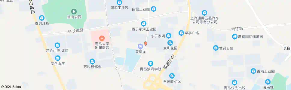 青岛西于家河_公交站地图_青岛公交_妙搜公交查询2025