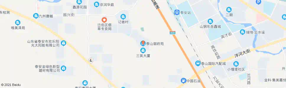 泰安御府苑小区_公交站地图_泰安公交_妙搜公交查询2025