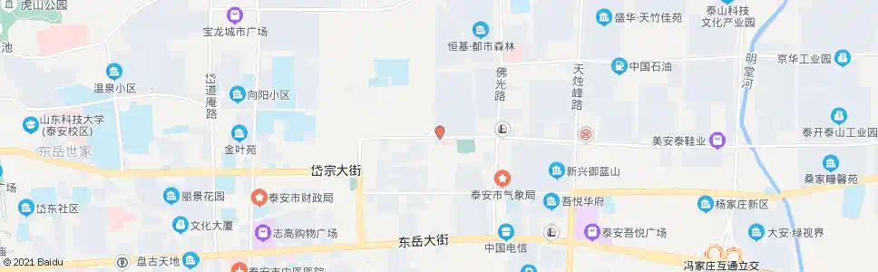 泰安创业大街西首_公交站地图_泰安公交_妙搜公交查询2025