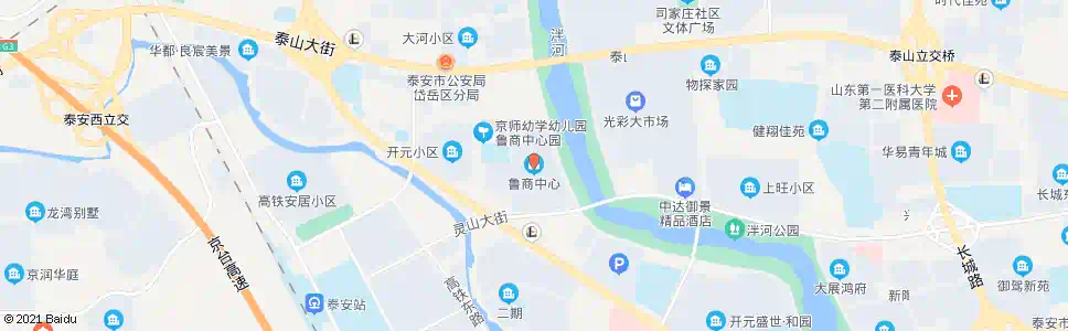 泰安泮河小镇(鲁商中心南区)_公交站地图_泰安公交_妙搜公交查询2025
