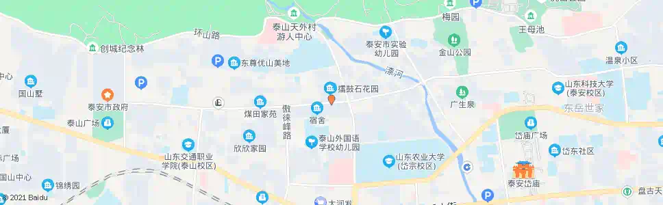 泰安擂鼓石路中段_公交站地图_泰安公交_妙搜公交查询2025