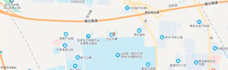泰安银通酒店(汶正美食城)_公交站地图_泰安公交_妙搜公交查询2025