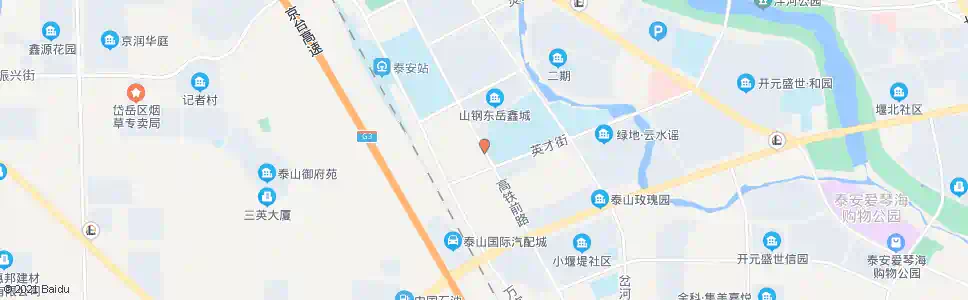 泰安英雄山中学东门(东岳鑫城)_公交站地图_泰安公交_妙搜公交查询2025