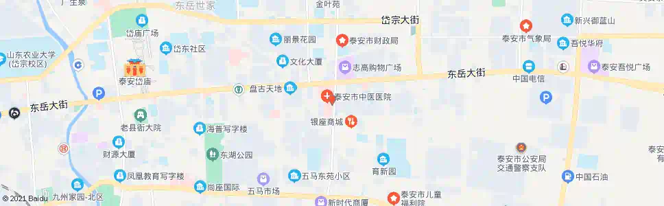 泰安中医医院东门_公交站地图_泰安公交_妙搜公交查询2025
