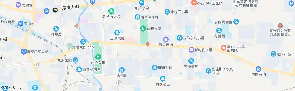 泰安东湖公园_公交站地图_泰安公交_妙搜公交查询2025