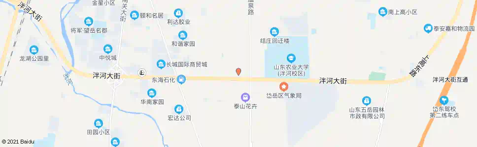泰安明泽美食苑_公交站地图_泰安公交_妙搜公交查询2025
