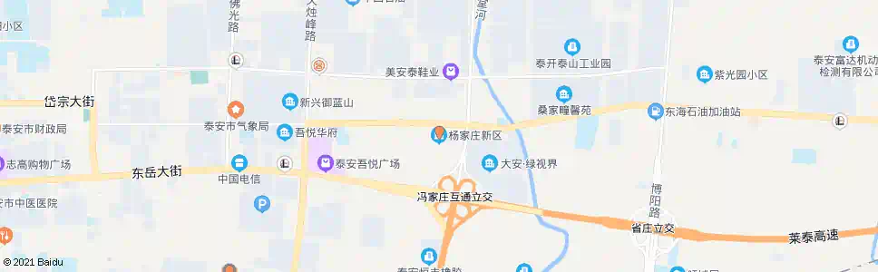 泰安杨家庄新区_公交站地图_泰安公交_妙搜公交查询2025