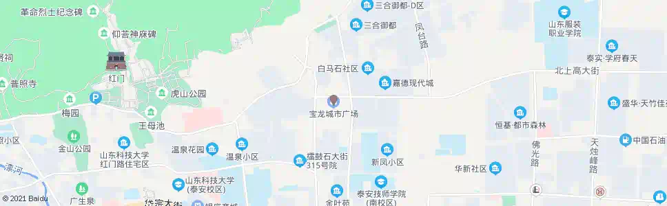 泰安宝龙城市广场_公交站地图_泰安公交_妙搜公交查询2025