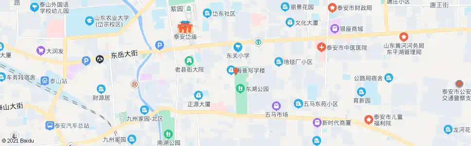 泰安东湖公园西门_公交站地图_泰安公交_妙搜公交查询2025