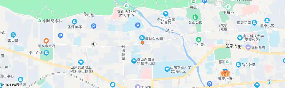 泰安擂鼓石路中段(路北)_公交站地图_泰安公交_妙搜公交查询2025