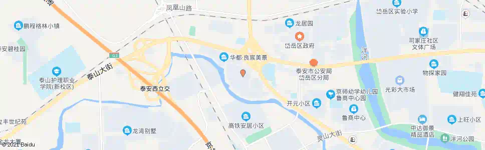泰安天平湖路立交桥(原绿地公馆站)_公交站地图_泰安公交_妙搜公交查询2025