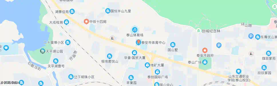 泰安体育中心_公交站地图_泰安公交_妙搜公交查询2025