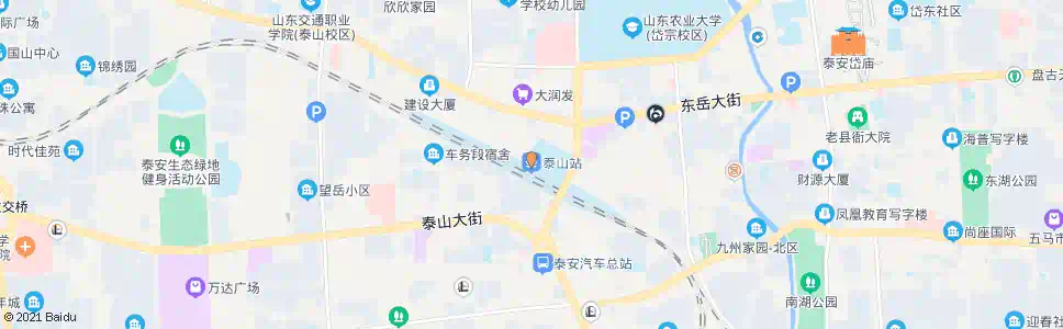 泰安火车站(点金教育青少年宫)_公交站地图_泰安公交_妙搜公交查询2025