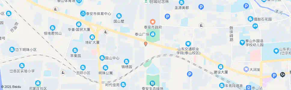 泰安泰山广场西站(下行)_公交站地图_泰安公交_妙搜公交查询2025