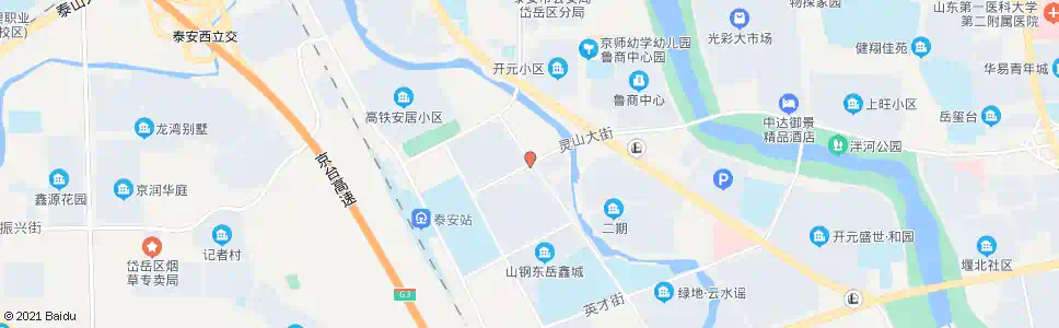 泰安华新新干线(新兴悦蓝山)_公交站地图_泰安公交_妙搜公交查询2025