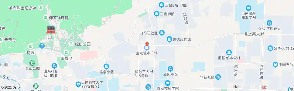 泰安华新山居_公交站地图_泰安公交_妙搜公交查询2025
