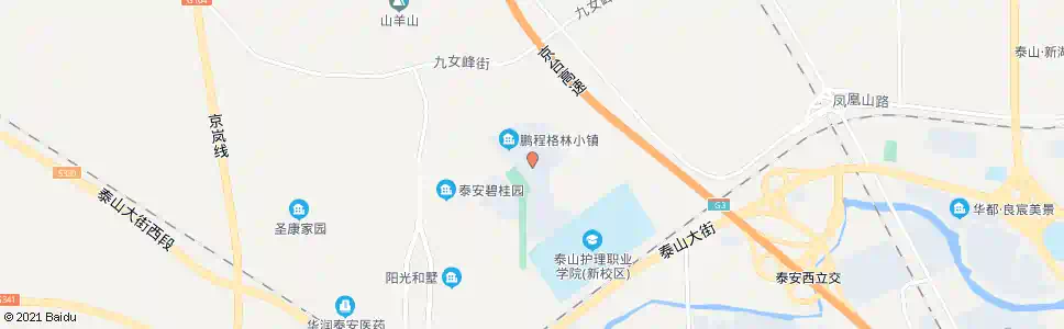 泰安澎湖湾停车场_公交站地图_泰安公交_妙搜公交查询2025