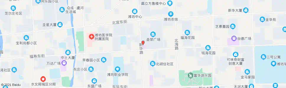 潍坊中百大厦圣荣店_公交站地图_潍坊公交_妙搜公交查询2025