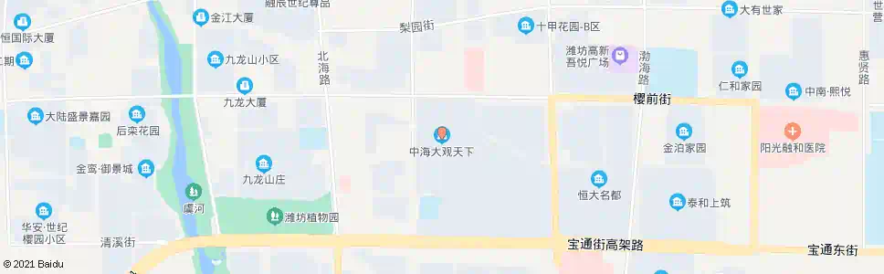 潍坊中建大观天下东方路站_公交站地图_潍坊公交_妙搜公交查询2025