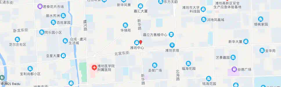 潍坊新华路北宫街路口_公交站地图_潍坊公交_妙搜公交查询2025