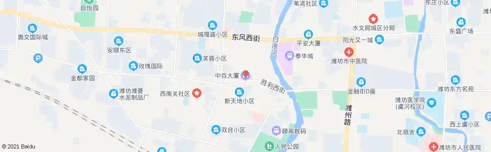 潍坊中百大厦(胜利街和平路口)_公交站地图_潍坊公交_妙搜公交查询2025