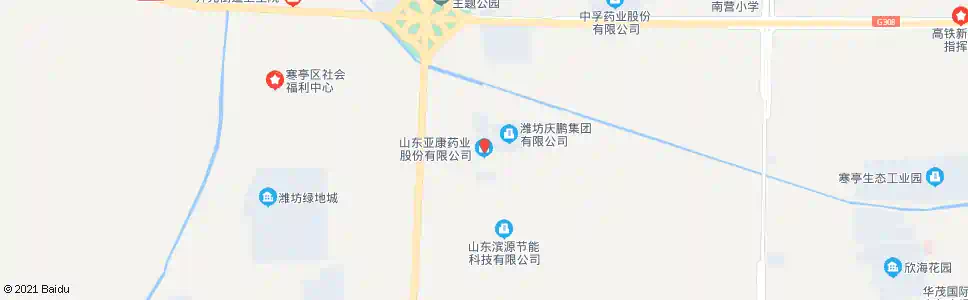 潍坊亚康药业_公交站地图_潍坊公交_妙搜公交查询2025