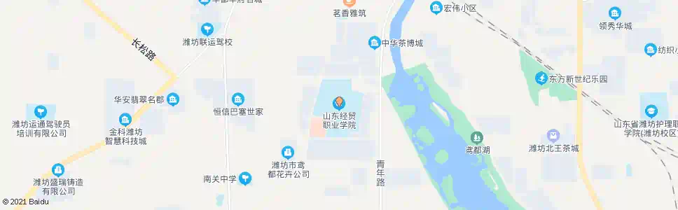 潍坊山东经贸职业学院(学院正门)_公交站地图_潍坊公交_妙搜公交查询2025