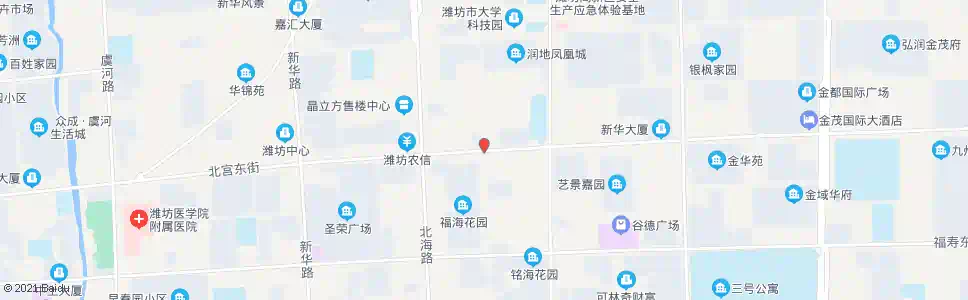 潍坊北宫东街蓉花路口_公交站地图_潍坊公交_妙搜公交查询2025