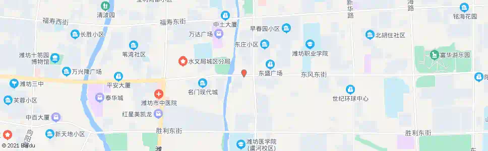 潍坊东风街虞河路口_公交站地图_潍坊公交_妙搜公交查询2025