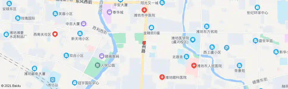 潍坊潍州路行政街路口_公交站地图_潍坊公交_妙搜公交查询2025