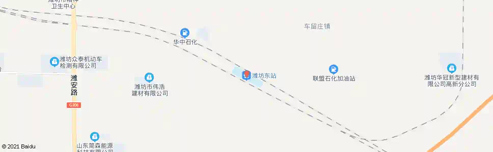 潍坊爪市路口东_公交站地图_潍坊公交_妙搜公交查询2025